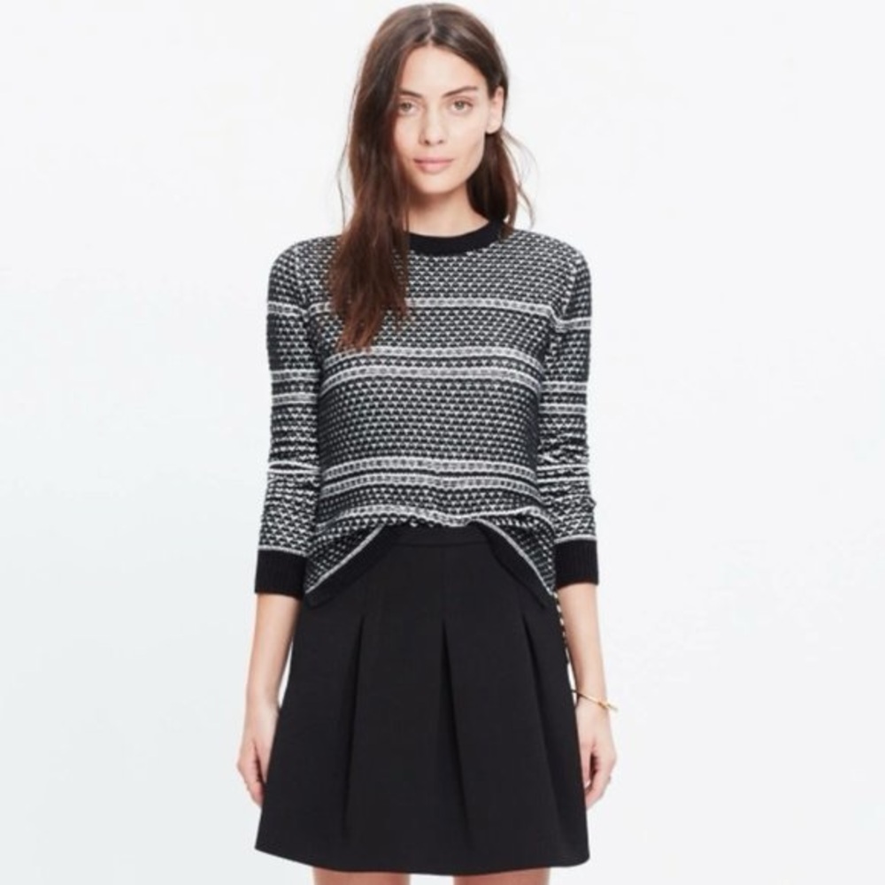 NWT madewell pleated black mini